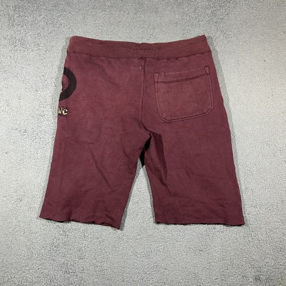 Y2k Volcom Burgundy Sweat Shorts Men's Size Medium #3368 - Picture 3 of 7